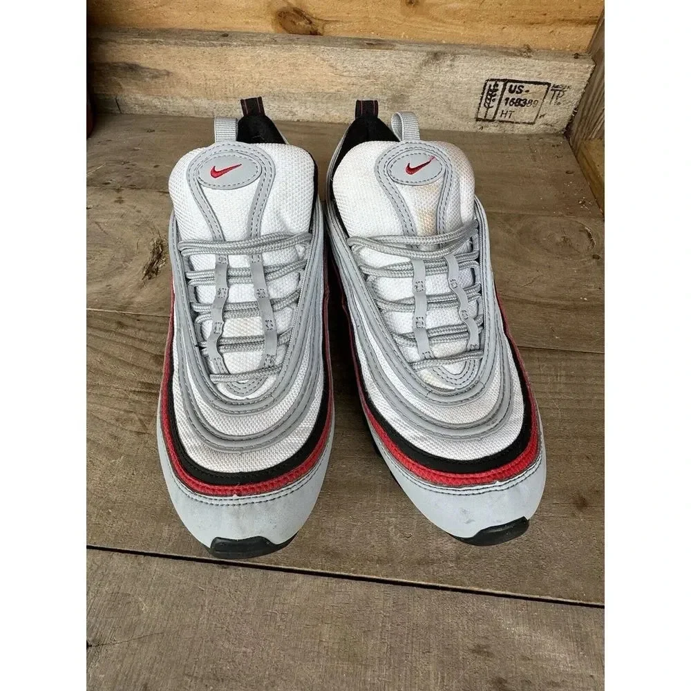 NIKE Big Kids Youth 7y Air Max 97 GS Sneaker 921522 020 Wolf Grey University Red